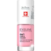 Odżywki do paznokci - Eveline Nail Therapy 6w1 Care&Colour odżywka do paznokci Rose 5ml - miniaturka - grafika 1