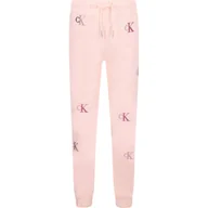 Spodnie sportowe damskie - CALVIN KLEIN JEANS Spodnie dresowe | Regular Fit - miniaturka - grafika 1
