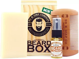 Dr K Soap Beard BOX Cool mint - zestaw do pielęgnacji brody, mydło, olejek i grzebień - Zestawy kosmetyków męskich - miniaturka - grafika 1