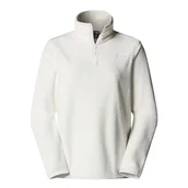 Bluzy sportowe damskie - Bluza damska The North Face Glacier 1/4 Zip Fleece 0A8D2JQLI1 - biała - miniaturka - grafika 1