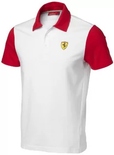 Koszulki męskie - Ferrari Koszulka męska Alonso Block Polo, biała, M - grafika 1