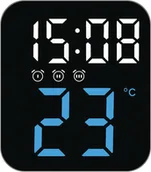 Zegary - JVD Zegar budzik LED JVD SB8015.3 z termometrem, trzy alarmy czujnik dźwięku . - miniaturka - grafika 1