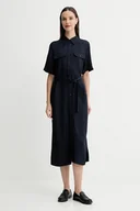 Sukienki - Gant sukienka kolor granatowy midi prosta 4503438 - miniaturka - grafika 1