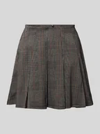 Spódnice - Spódnica mini rozkloszowana z wiskozą model ‘FINE’ - miniaturka - grafika 1