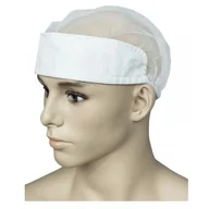 Odzież robocza - Czapka tiulowa z materiałem na gumce biała - miniaturka - grafika 1