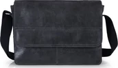 Teczki i aktówki - Solome GRAFITOWA SKÓRZANA TORBA LISTONOSZKA NA RAMIĘ SOLOME BLACKROCK - miniaturka - grafika 1
