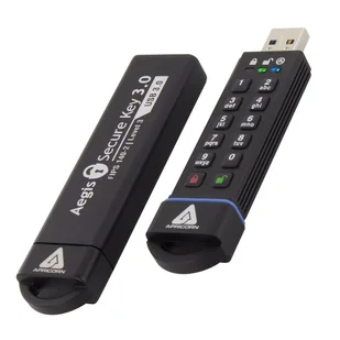 Apricorn Aegis Secure Key 3.0 1 TB USB Typu-A 3.2 Gen 1 (3.1 Gen 1) Czarny ASK3-1TB - Pendrive - miniaturka - grafika 1