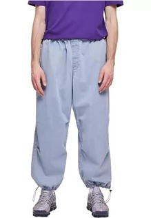 Spodenki męskie - Urban Classics Męskie spodnie jeansowe Parachute, Light Blue Washed, 4XL - grafika 1