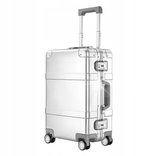 NinetyGo Walizka twarda kabinowa Metal 55cm srebrna 20" - Walizki NinetyGo Walizka twarda kabinowa Metal 55cm srebrna 20" - Walizki - miniaturka - grafika 1