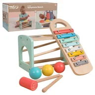 Instrumenty muzyczne dla dzieci - Owl & Fox Drewniany Ksylofon Cymbałki Instrument Dla Dzieci Montessori 12m+ - miniaturka - grafika 1