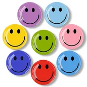 Inne - TEMU 8 sztuk magnesów z kreskówkową twarzą Kawaii - kolorowe okrągłe magnesy do lodówki i tablicy białej do kuchni, biura, dekoracji domu - idealny - miniaturka - grafika 1