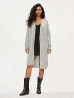 Swetry damskie - Pieces Kardigan 17139787 Szary Regular Fit - miniaturka - grafika 1