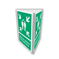 Systemy ekspozycyjne i znaki informacyjne - AF807 MIEJSCE ZBIÓRKI DO EWAKUACJI (3D DOŚCIENNY), PS - PŁYTA PCV 1MM FOTOLUMINESCENCYJNA; (200X300MM) - miniaturka - grafika 1