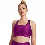 Biustonosze - Biustonosz treningowy Under Armour UA Crossback Mid Bra - fioletowy - miniaturka - grafika 1