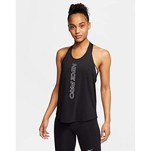 Nike Damska koszulka Np Dry Elastika Tagrx Su T-Shirt, czarny/biały, S