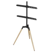 Uchwyty do telewizora - Stojak podłogowy GEMBIRD TVS-65S-01 do TV 32-65 cali Czarny/Drewno - miniaturka - grafika 1