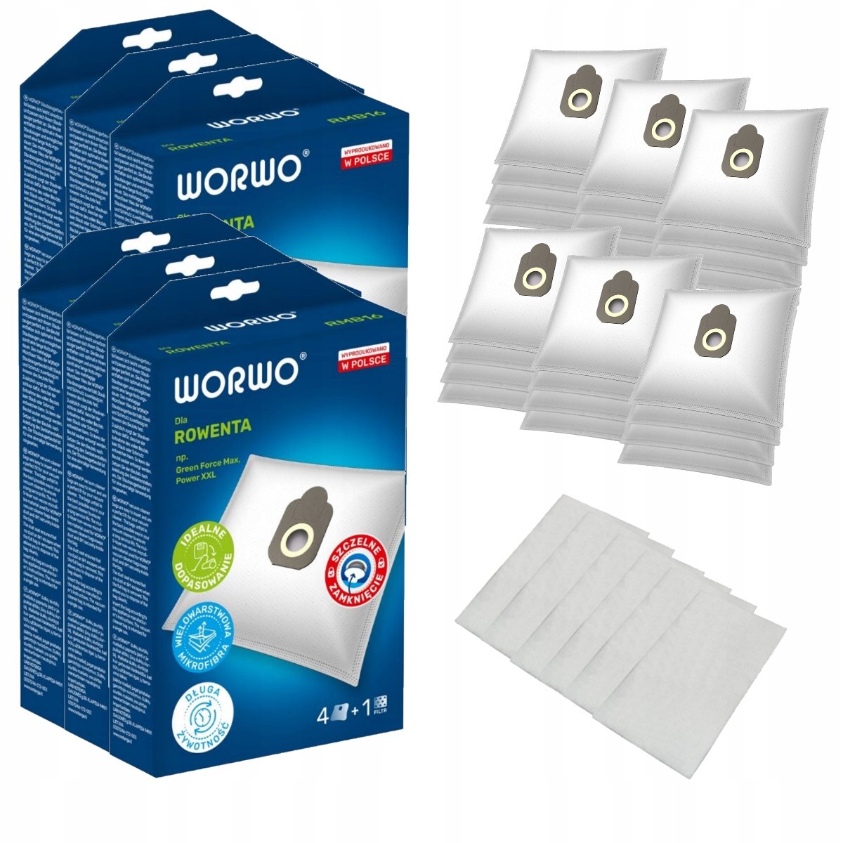 24x Worki do odkurzacza Tefal Tw 3153 Power XXL Rowenta Silence Force