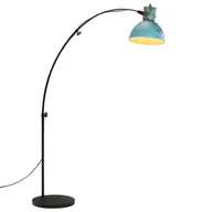 Lampy stojące - vidaXL Lampa stojąca, 25 W, postarzany niebieski, 150 cm, E27 - miniaturka - grafika 1