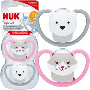 NUK smoczek uspokajający anatomiczny Space 0-6m : Kolor - Niebieski | szybka  | szeroki wybór smoczków uspokajających - Smoczki uspokajające - miniaturka - grafika 2