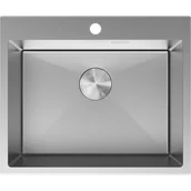 Zlewozmywaki - Mexen Solix zlewozmywak stalowy 1-komorowy 600 x 500 mm, inox - 6408601000-01 - miniaturka - grafika 1