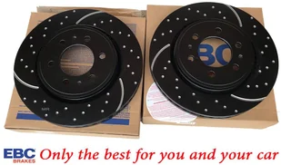 Przednie klocki YellowStuff + NAWIERCANE NACINANE tarcze hamulcowe EBC seria GD Ford F-150 2010- - Tarcze hamulcowe - miniaturka - grafika 9