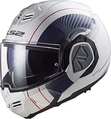 Kaski motocyklowe - LS2, modulowy kask motocyklowy ADVANT COOPER white blue 06, XXL - miniaturka - grafika 1