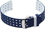 Akcesoria do smartwatchy - Pasek gumowy do zegarka U12 - granat/biały - 20mm - miniaturka - grafika 1