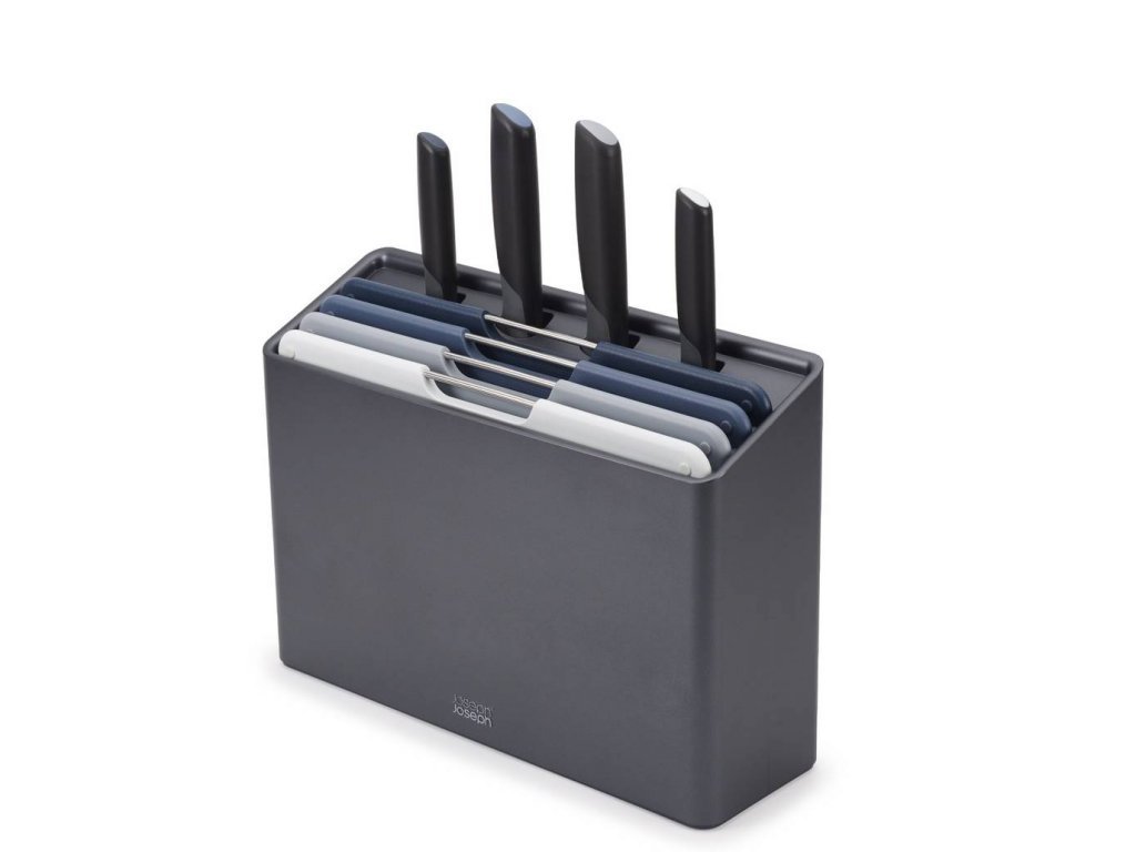 JOSEPH JOSEPH Folio™ Plus 8-częściowy zestaw noży i desek do krojenia grafitowy