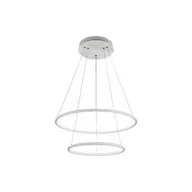 Lampy sufitowe - Milagro LAMPA wisząca ORION 502 futurystyczna OPRAWA zwieszana LED 53W okręgi circles białe 502 - miniaturka - grafika 1