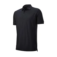 Koszulki męskie - Wilson męska koszulka polo, AUTHENTIC POLO, poliester Czarny M - miniaturka - grafika 1