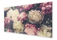 Dekoracje domu - Panel kuchenny HOMEPRINT Różowe i białe piwonie 100x50 cm - miniaturka - grafika 1