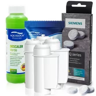 Akcesoria i części do ekspresów do kawy - Zestaw Siemens, Filtr Aqualogis AL-Inte 4szt, Siemens Tabletki TZ80001, Verde 250ml - miniaturka - grafika 1