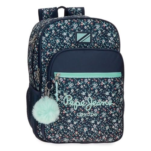 Pepe Jeans Alenka Plecak szkolny Niebieski 30x40x12 cms Poliester 14,4L by Joumma Bags, niebieski, plecak szkolny