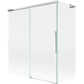 Parawany nawannowe - Mexen Rox L parawan nawannowy 2-skrzydłowy rozsuwany 140 + 70 x 150 cm, transparent, chrom - 8C9L-140-070-01-00 - miniaturka - grafika 1