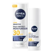 Kosmetyki do pielęgnacji twarzy męskie - Nivea _Men Sensitive Daily Protect nawilżający krem do twarzy Spf30 50 ml - miniaturka - grafika 1