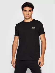 Alpha Industries T-Shirt Backprint 128507CP Czarny Regular Fit - Koszulki męskie - miniaturka - grafika 1