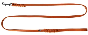 DINGO Smycz skórzana Boutique - Orange - Smycze dla psów - miniaturka - grafika 1