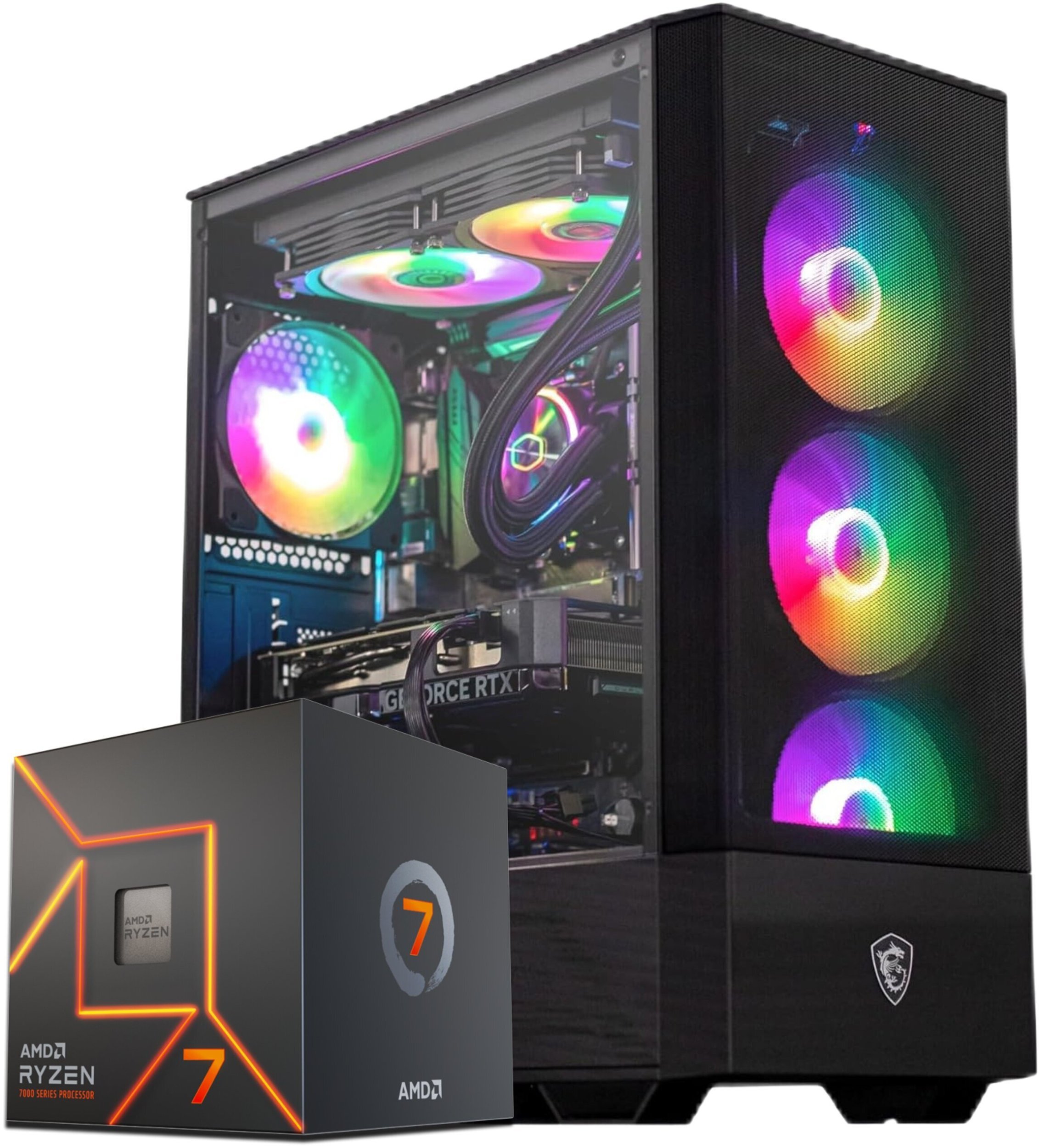 Komputer Komfig KOMPUTER RYZEN 7 RTX 5060Ti 16GB DDR4 1TB M2