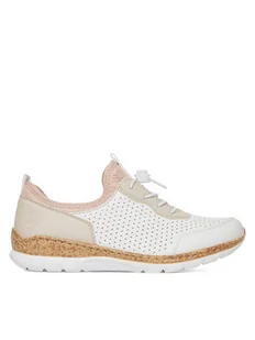 Rieker Sneakersy N4286-80 Biały - Półbuty damskie - miniaturka - grafika 1