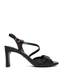 Sandały damskie - GINO ROSSI Sandały EO-GL15-986-1 Czarny - miniaturka - grafika 1