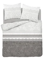 Pościel - Pościel z bawełny, brązowo-czarny ornament wz.3837b, 140x200 cm, 2 elementy - miniaturka - grafika 1
