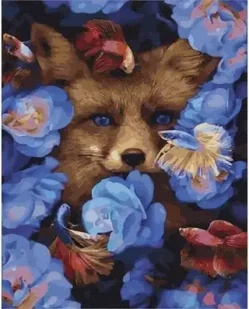 Twoje Hobby Malowanie po numerach - Lis w kwiatach 40x50cm - Malowanie po numerach - miniaturka - grafika 2