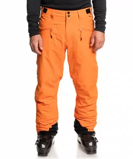 Spodnie sportowe męskie - Męskie spodnie narciarskie QUIKSILVER Boundry - pomarańczowe - grafika 1