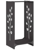 Akcesoria kominkowe - Elior Stojak Na Drewno Opałowe Czarne R6-N91 - miniaturka - grafika 1