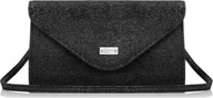 Torebki damskie - Solome CZARNO SREBRNA KOPERTÓWKA TOREBKA DAMSKA SOLOME S5 - miniaturka - grafika 1