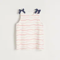 Koszulki dla dziewczynek - Reserved - Bluzka z kokardami - Kremowy - miniaturka - grafika 1