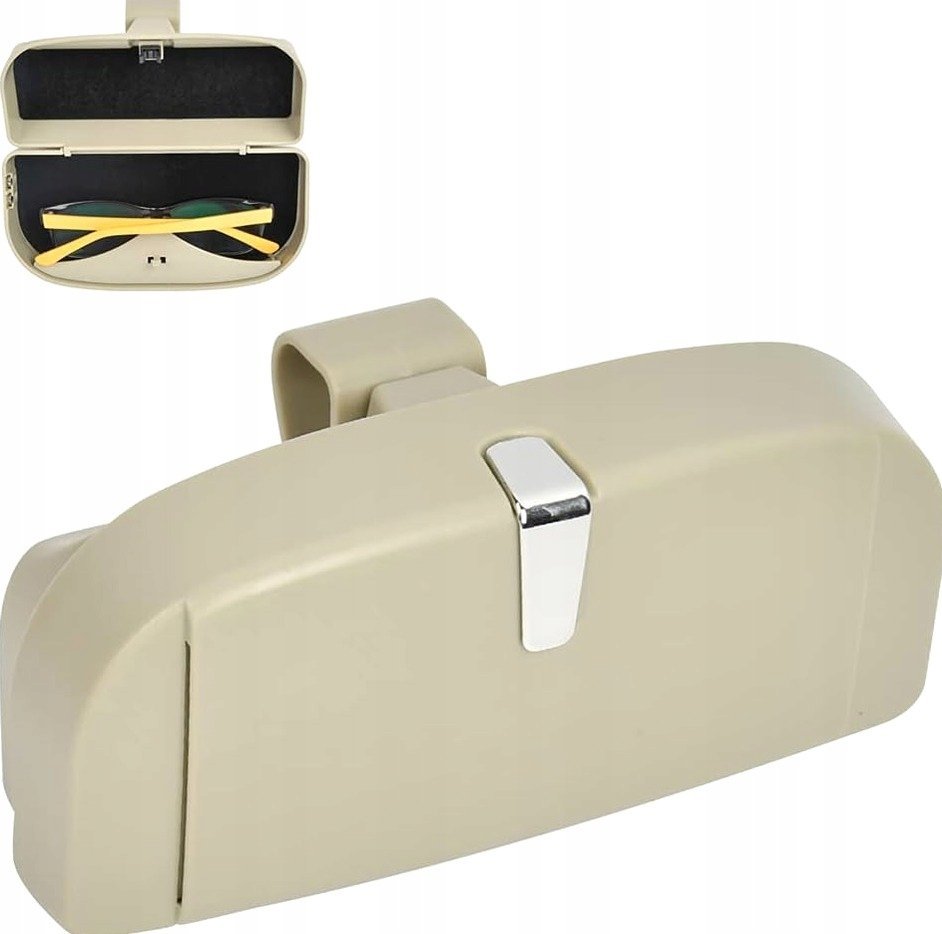ETUI SAMOCHODOWE 17X8X5CM UNIWERSALNE WIELOFUNKCYJNE BEŻOWE SCHOWEK GNIAZDO