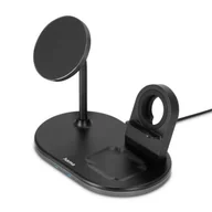 Ładowarki do telefonów - Hama 3w1 ''MagCharge Multi'' 15 W, czarna - miniaturka - grafika 1