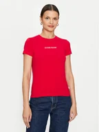 Koszulki i topy damskie - Guess Jeans T-Shirt W4YI01 J1314 Czerwony Slim Fit - miniaturka - grafika 1