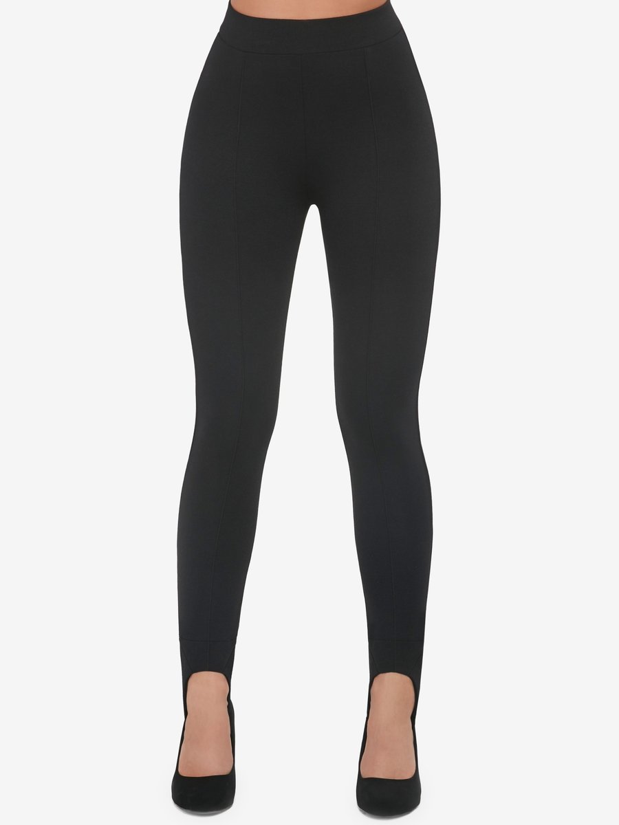 Damskie spodnie Synthia 200 DEN czarne Bas Bleu r.2XL